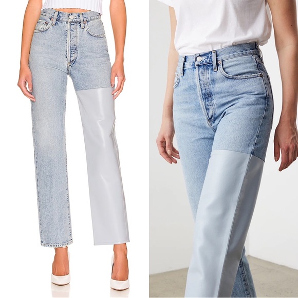 NWT Sold Out Agolde Pieced 90’s Pinch Waist Jeans - Picture 3 of 12